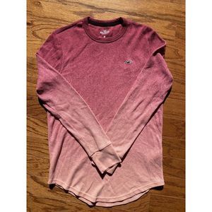 Hollister California Pink‎ Fade Long Sleeve Shirt Size Small